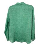 Frank & Eileen  Light Green 100% Linen V Neck Button Down Shirt Women's Size L Photo 1