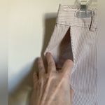 Talbots 🌞 Tan & White Striped Seersucker Bermuda Shorts Photo 3