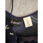 Frederick's of Hollywood Women’s Silk floral slip dress. Navy blue burnout Sz SMALL Photo 6