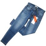 NWT Moussy Vintage Clarence Skinny in Blue Release Fray Hem Stretch Jeans 25 Photo 2