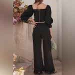 Cult Gaia Debi Puff Sleeve Top Black Small Photo 1