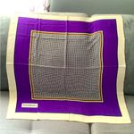 YSL Nice  silk scarf 💜🤍🖤 Photo 7