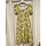 ZARA Floral Romantic Cottage Puff Sleeve MIDI Dress Small Summer Vacation Photo 1