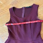 Doe & Rae  Burgundy Fit & Flare Dress Crocheted Lace Trim Photo 5