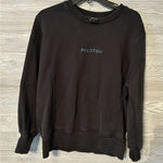 Peloton  Logo Women’s Crewneck Sweatshirt Size Small S Black Cycling Gym‎ Workout Photo 0