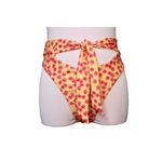 Xhilaration Pink Yellow Floral 2pc Bikini Cheeky Bottom Swimsuit sz MEDIUM Photo 6