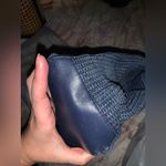 Tory Burch Thea Straw Tote/Navy purse logo leather casual preppy classic fall Photo 0