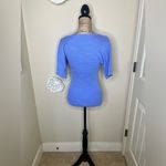 Michael Stars NTM: Cowl Neck Blouse in Medium Blue Color with Ruched Waist Sz OS Photo 8