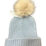 Topshop Cozy Blue Knit Pom-Pom Beanie Photo 0