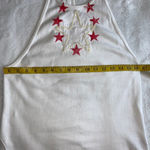 NEW FREE PEOPLE Sz S WE THE FREE LIEUTENANT STAR TANK TOP WHITE Photo 9