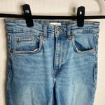 ZARA | Blue Flare Jeans Raw Hem Boot Cut 6 Photo 2