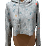 Champion  Reverse Weave Gray Hoodie Sweatshirt Logo Athleisure Sporty Photo 0