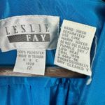 Leslie Fay  Dress‎ Womens 12 Blue Button Down Vintage 80s Secretary Retro Office Photo 2