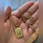 Joycuff Gold Pendant Necklace with Initial 'H' Photo 7