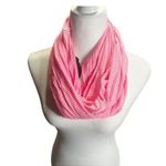 Geranium Pink Striped Cotton Infinity Scarf Y2K Colorful Winter Spring NEW Photo 1