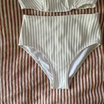 Solid & Striped  White Ribbed Women's Bikini Set Photo 1