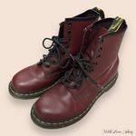 Dr. Martens EUC 1460 SMOOTH LEATHER LACE UP BOOTS - Cherry Red Photo 5