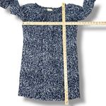 Michael Kors Michael  Marble‎ Print Off-Shoulder Shift Dress Blue White Small Photo 12