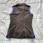 Adidas Polo Tank Top Womens Size XS Gray Purple Floral Golf Tennis Collared Photo 6