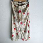 ZARA Floral Tropical Print Knotted Midi Skirt Small Photo 2