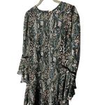 Veronica Beard Denver Silk Chiffon Printed Mini Dress Size 4 Green Paisley Photo 4