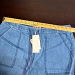 Johnny Was NWT Sarabi Pull On Pants Light Wash Denim Embroidered Palm Trees XL Photo 7