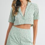 Green Floral Set Size L Photo 0