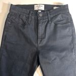 frame denim Frame Le High Byxbee‎ Fringe Hem Black Skinny Jeans Size 25 Photo 7