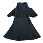 Kobi Halperin Black Sleeveless Dress Embroidered Flowy Top Size Large Women's Photo 0