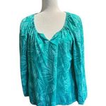 Fresh Produce  Blouse in Green Blue Sz M/L Photo 0