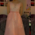 Stunning Pink Prom Dress with Floral Details Photo 0