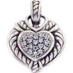 Judith Ripka  Sterling Silver Cubic Zirconia Heart Pendant Necklace Photo 0