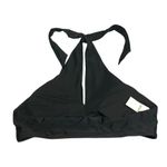 Aerie Swim Halter Bikini Top Keyhole Removable Cups Black M Photo 1