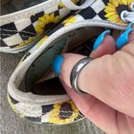 Vans Black White Checkerboard Sunflower Sneakers Size 5 Photo 4