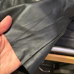 ZARA Knit Faux Leather Black Skirt Paper Bag Elastic Waist with Pockets - size S Photo 5