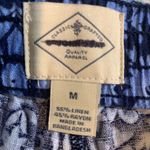 st. john's bay  Linen Blue Mid Rise Floral Print Shorts Size M New Photo 4