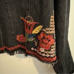 Miami embroidered hippy oversized denim jacket with raw hem Photo 2