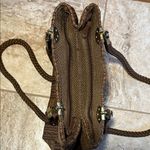 Vintage M & G Bertini Gold Brown Metallic Weave Bag with Woven Rope Handles Photo 1