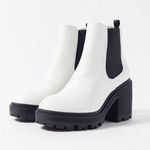 Urban Outfitters  UO Chloe Chelsea Boot White Heeled Bootie Photo 0