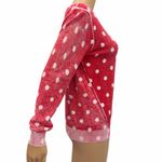 LC Lauren Conrad  Red and White Polka Dot Burnout Sweater Medium Photo 5