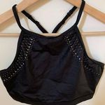 Victoria's Secret Victoria Sport Size Medium Unlined Black Sports Bra Lasar Cut Athletic Racerback Photo 0