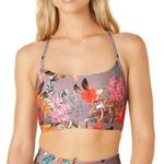 Beyond Yoga NWT  Luxe Floral Print T-Back Sports Bra Small Photo 1