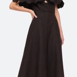 Sea NY Leona Strapless Off the Shoulder Linen Midi Dressn NWT 4 Black Photo 0