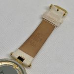 Burgi diamond dial Swiss quartz women gold tone watch 37mm leather band running Photo 6