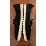 Caslon  Black Suede Penny Loafers Size 8.5 Women’s White Sole Photo 5