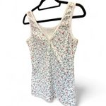Faded Glory 90s Micro Floral Cotton V-Neck Cami Tank Top M/L-- Vintage Rosette Print Photo 2