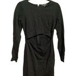 Lulu’s Black Long Sleeve Front Cut Out Mini Bodycon Dress M Size M Photo 0