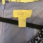 Loft Blue Velvet Scroll Print Dress Size 4 Photo 5