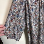 Rose + Olive Pintuck Blouse 2X Floral Blue White Pink Work Cottage Office Church Photo 1