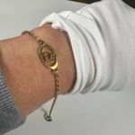 Christian Dior  Trotter Logo Gold Tone Vintage Bracelet Photo 1